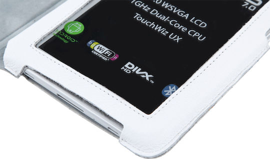 Quer Flip Cover Albă (Samsung Galaxy Tab P3100)