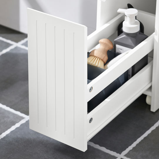 SoBuy Bathroom Cabinet L60xW20xH75cm White