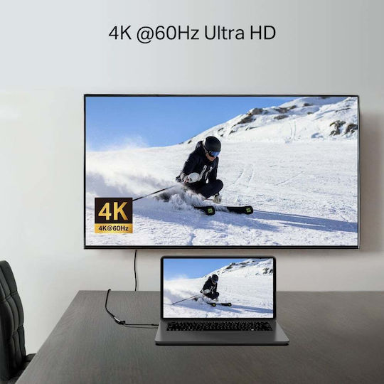 TP-LINK Μετατροπέας USB-C / HDMI male σε HDMI / USB-C female Γκρι 1τμχ UA520C