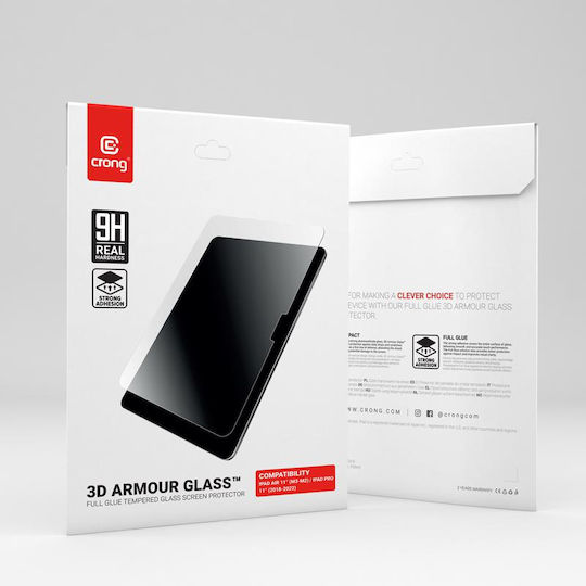 Crong 3D 0.33mm Full Glue Tempered Glass (iPad Air 11" 2025/2026) CRG3DAGIPDA11