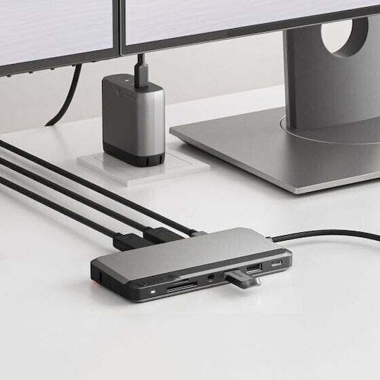 Alogic MX2 Lite DisplayPort Edition USB-C Docking Station με DisplayPort 4K PD Ethernet Γκρι