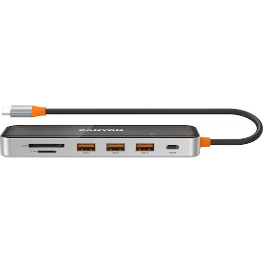 Canyon USB-C Laptop Docking Station with HDMI 4K PowerDelivery Gray