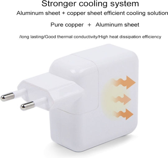 USB-C Φορτιστής Laptop 61W για Apple με Αντάπτορα Τροφοδοσίας