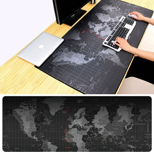 World Map Gaming Mouse Pad XL (600mm) Μαύρο