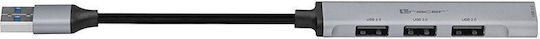 Tracer H41 Hub 3 Porturi USB 2.0 cu Conectare USB-A Gri