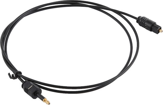 Optical Audio Cable TOS male - mini TOS male Μαύρο 1m (S-PC-4106)