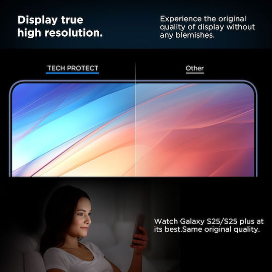 Tech-Protect Quick Set+ Tempered Glass (Galaxy S25+)