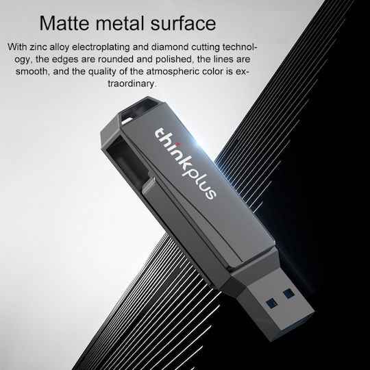 Lenovo Thinkplus MU252 64GB USB 3.1 Stick cu conexiune USB-A & USB-C Negru