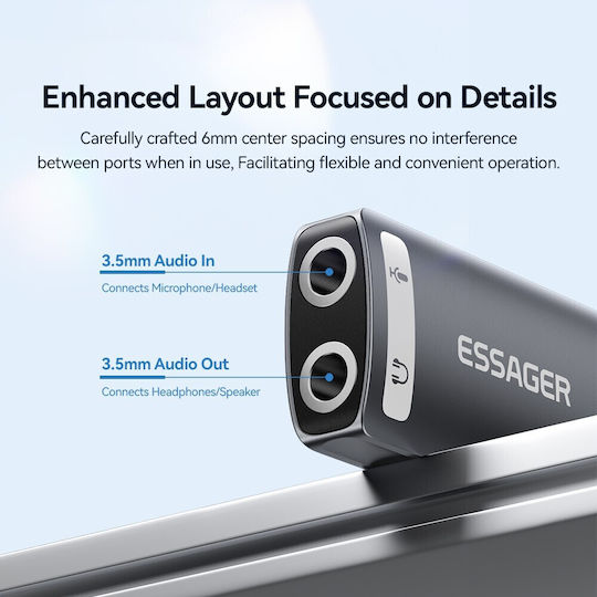 ESSAGER Externă USB Carte de sunet