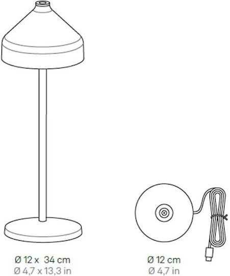 Charging Base for Rechargeable Lights Black Amelie Ld1090rb Zafferano Ld1090rb Black