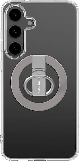 Amazingthing Minimal Mag Case Magnetic Ring Magnetic Ring Samsung Galaxy S25+ Transparent