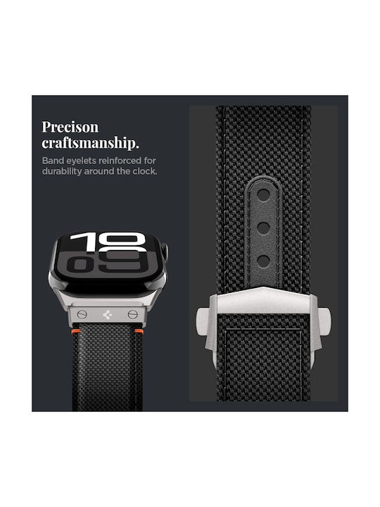Spigen Classic Fit Strap Λουράκι Υφασμάτινο Μαύρο (Apple Watch 49mm, 46mm, 45mm, 44mm - Spigen)