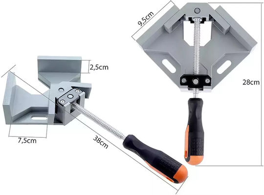 Right Angle Woodworker Clamp 90° Metal Handle – Assembly Base Wood & Metal