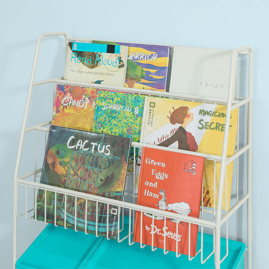 Kids Wooden Bookcase Blue