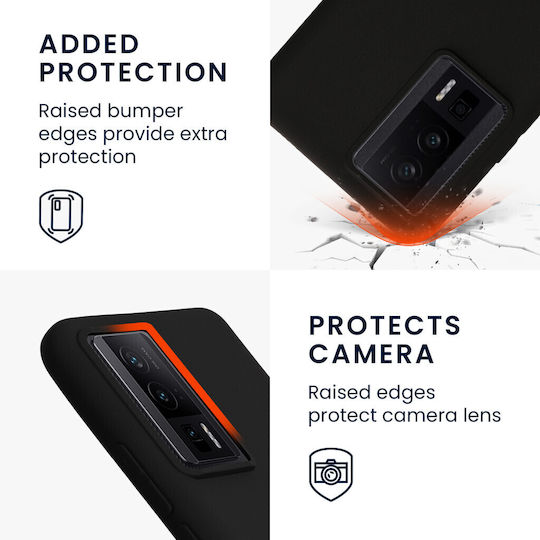 KWmobile Slim Back Cover Silicone Black (Poco F5 Pro)