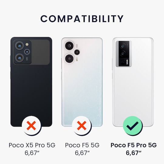 KWmobile Slim Back Cover Silicone Black (Poco F5 Pro)