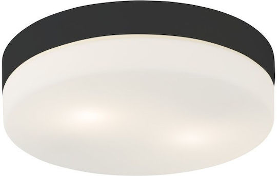 TK Lighting Ceiling Mount Light Bathroom Black with Socket E27