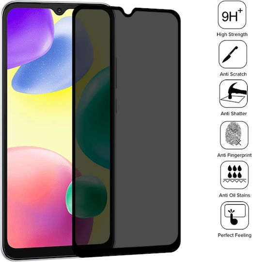 Anti-Spy Privacy Full Face Tempered Glass Negru (Redmi 10A)