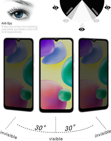 Anti-Spy Privacy Full Face Tempered Glass Negru (Redmi 10A)