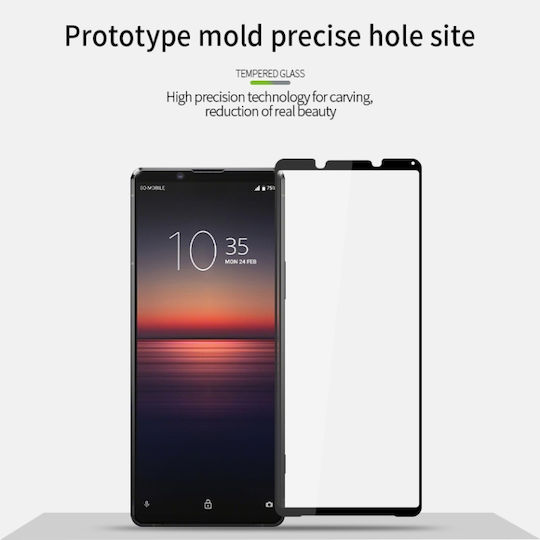 Full Face Tempered Glass Μαύρο (Xperia 1 II)