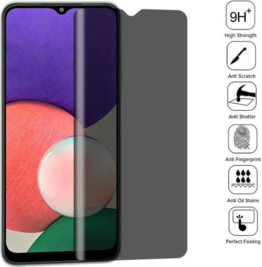 Anti Spy Privatsphäre Vollflächig gehärtetes Glas (Galaxy A22 5G)