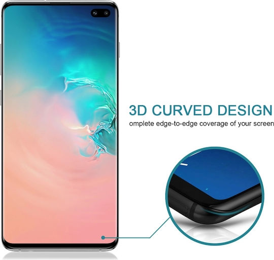 Anti Spy Закалено стъкло за цялото лице Черен (Galaxy S10+)