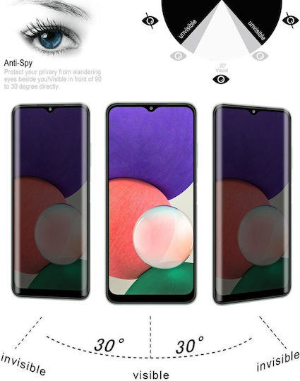 Anti Spy Privatsphäre Vollflächig gehärtetes Glas (Galaxy A22 5G)