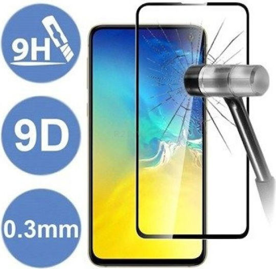 9D Vollflächig gehärtetes Glas Schwarz (OnePlus 9)