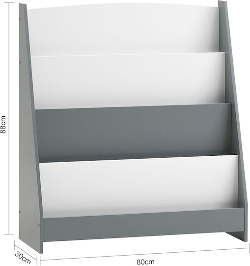 Bücherregal Boden Gray 80x88x30cm