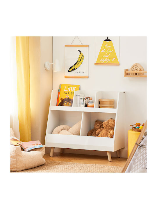 Bücherregal Boden Weiß 86x77x36cm