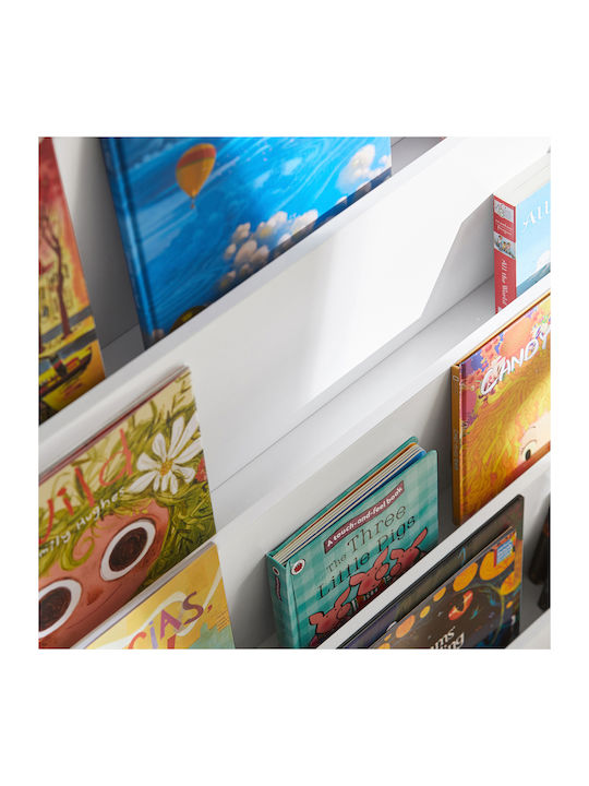 Bücherregal Boden Weiß 80x88x30cm