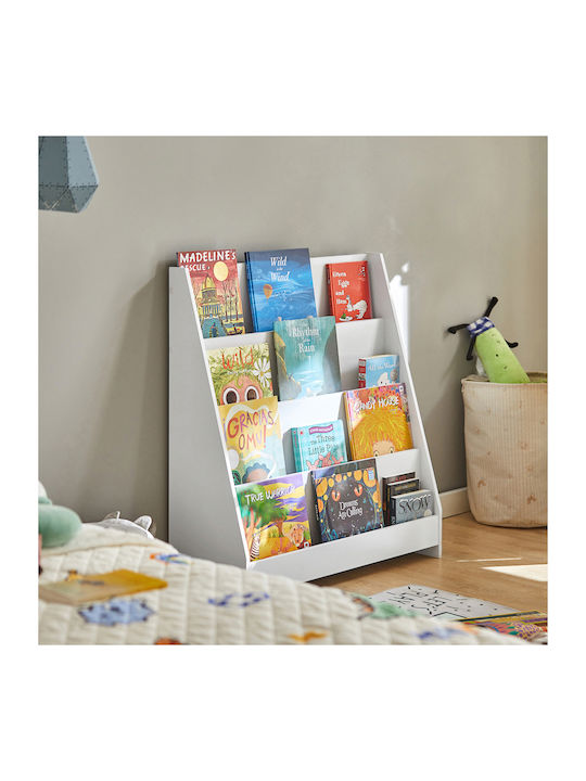 Bücherregal Boden Weiß 80x88x30cm