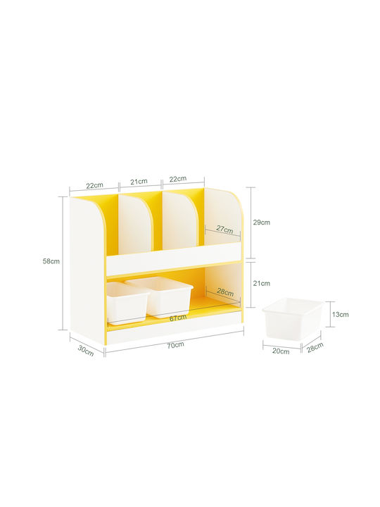Βιβλιοθήκη Δαπέδου Πλαστική Λευκή 70x58x30cm Βιβλιοθήκη Δαπέδου Πλαστική Λευκή 70x58x30cm