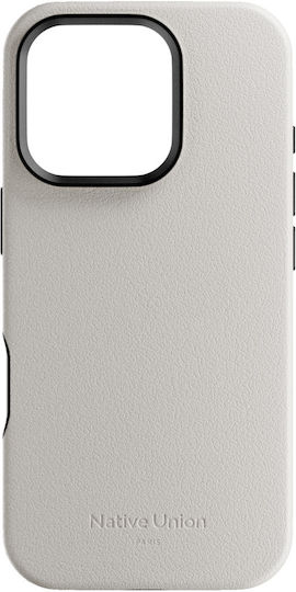 Native Union Back Cover Δερμάτινο Γκρι (iPhone 16 Pro)