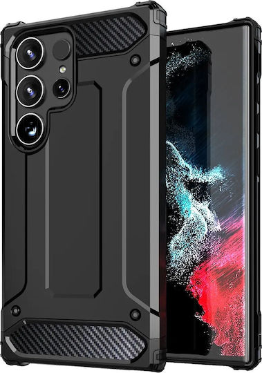 Hurtel Hybrid Back Cover Plastic / Silicone Black (Redmi Note 14 Pro+)