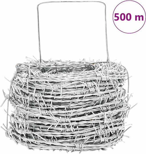 vidaXL Wire Fencing Razor Wire Gray 500m