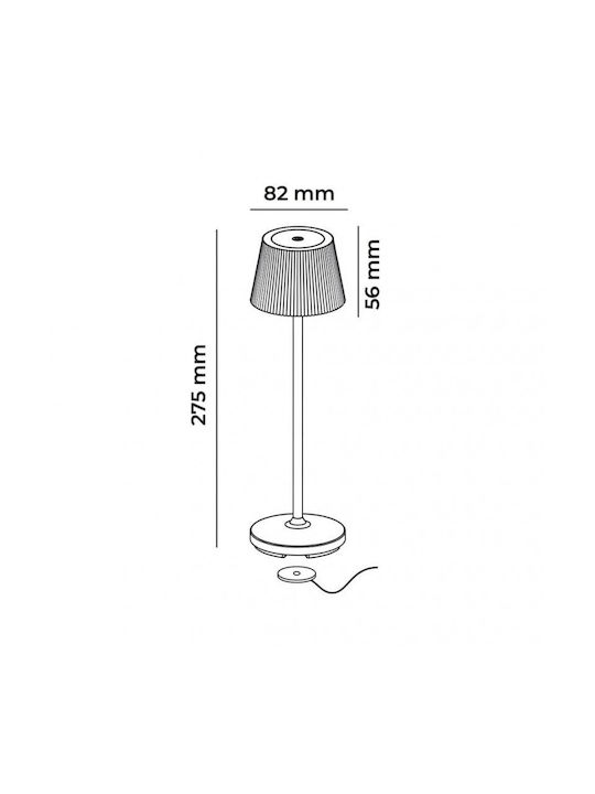 Bot Lighting Outdoor LED Table Lamp 1.5W with Warm White Light IP54 Orange