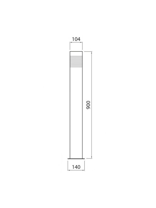 Bot Lighting Außenstehlampe 60W 90x14cm Bot Lighting Außenstehlampe 60W 90x14cm
