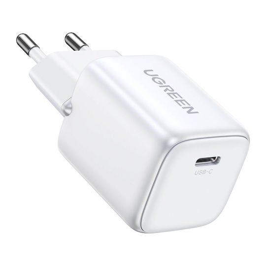 Ugreen Charger Without Cable GaN with USB-C Port 30W Power Delivery / Quick Charge 4.0 Whites (X513)