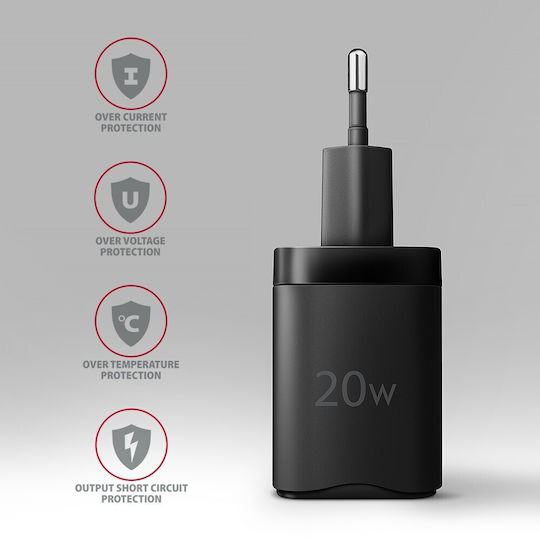 Axagon Φορτιστής Χωρίς Καλώδιο 20W Power Delivery / Quick Charge 3.0 Μαύρος