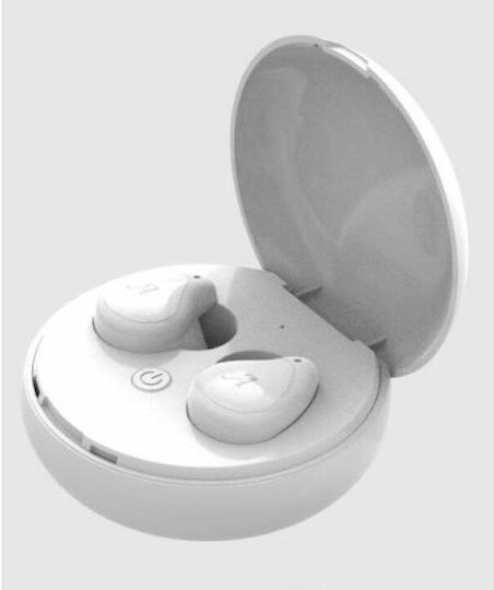 In-ear Bluetooth Handsfree Ακουστικά Λευκά