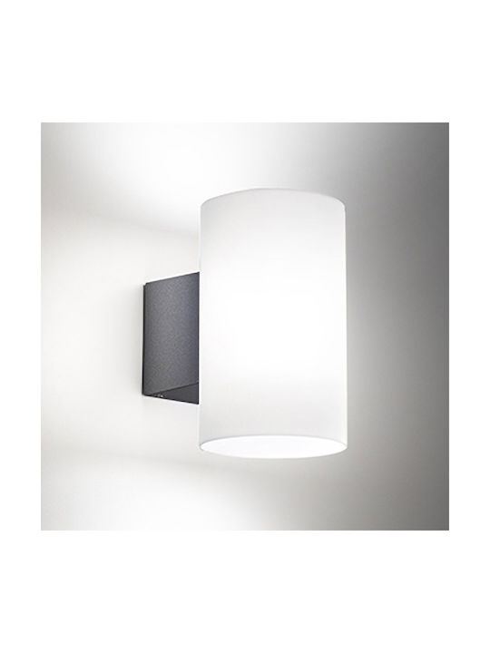 Zafferano Επιτοίχιο Εξωτερικό Φωτιστικό LED IP54 11.5W με Θερμό Λευκό Φως 12x20x17.2εκ.
