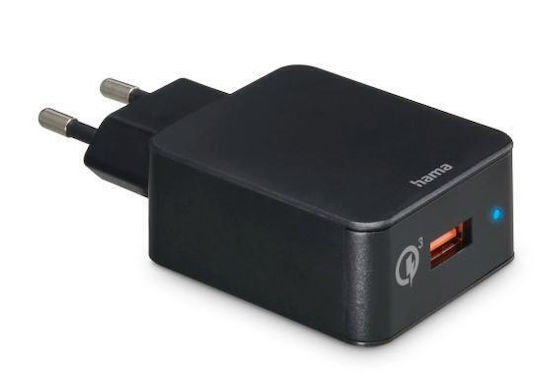 HAMA Încărcător Fără Cablu cu Port USB-A 19.5W Quick Charge 3.0 Negruς (00201641)
