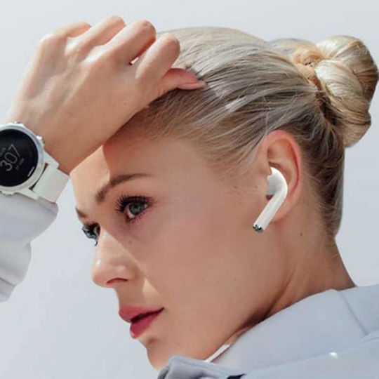 In-Ear Bluetooth-Freisprecheinrichtung Kopfhörer mit Ladeetui Weiß