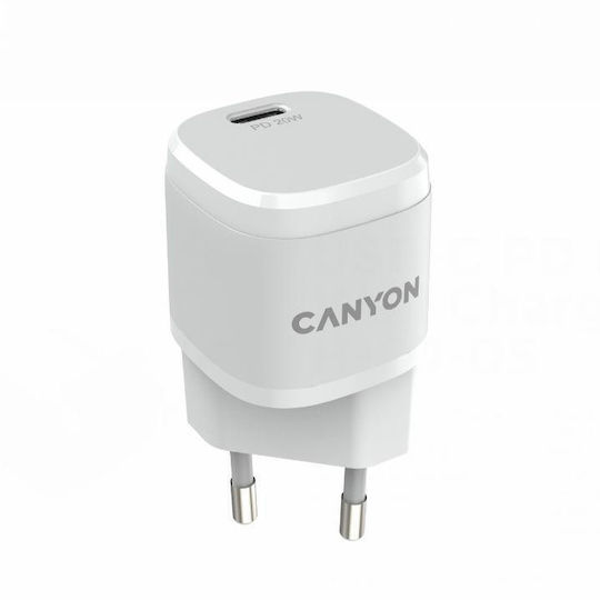 Canyon Φορτιστής Χωρίς Καλώδιο με Θύρα USB-C 20W Power Delivery Μαύρος (H-20-05 CNE-CHA20B05)