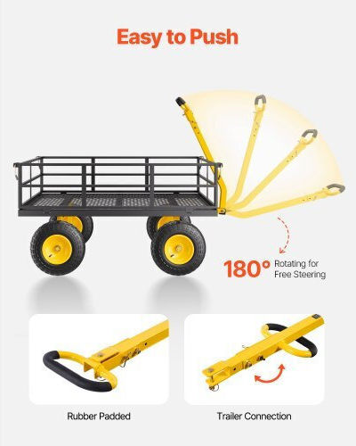 Vevor Sistem pentru Transport / Ridicare de Încărcături pentru o Încărcătură cu Greutate de până la 540kg în Culorea Gri