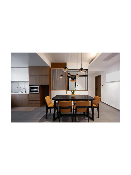 Globo Lighting Κρεμαστό Φωτιστικό Μαύρο με Ντουί E27 91x20x117εκ.