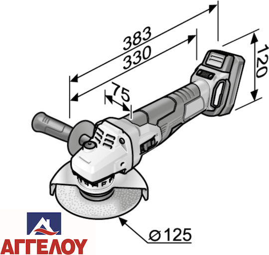 Flex LBE 125 18.0-EC C Τροχός 125mm Μπαταρίας Brushless 18V Solo