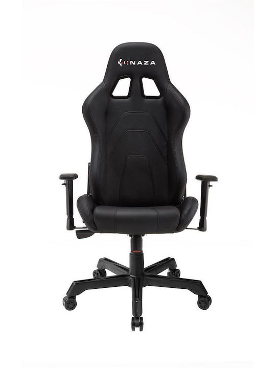 Inaza Καρέκλα Gaming Δερματίνης με Ρυθμιζόμενα Μπράτσα Μαύρη