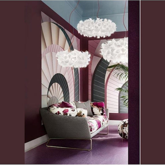 Slamp Clizia Suspension M Mama Non Mama Κρεμαστό Φωτιστικό Λευκό με Ντουί E27 53εκ.